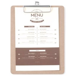 Podkładka deska pod kartę menu z klipsem Clipboard 185x245 mm - Hendi 664162 Hendi