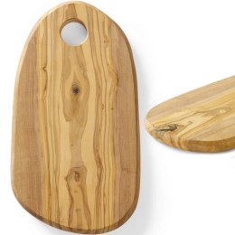 Deska do serwowania z drewna oliwnego z otworem 250 x 165 x 18 mm - Hendi 505229 Hendi