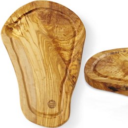 Deska do serwowania z drewna oliwnego z rowkiem 300 x 210 x 18 mm - Hendi 505199 Hendi
