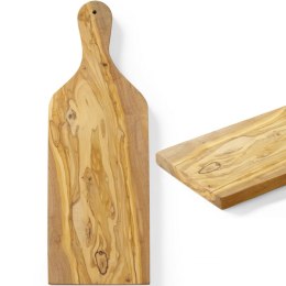 Deska do serwowania z drewna oliwnego z uchwytem 400 x 140 x 18 mm - Hendi 505250 Hendi