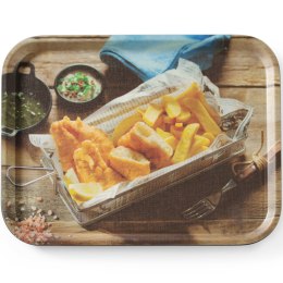 Taca antypoślizgowa do serwowania tasty fish chips 330 x 430 mm - Hendi 508022 Hendi