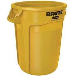 Pojemnik kubeł przemysłowy na odpady i do żywności BRUTE Round 121L - żółty Rubbermaid