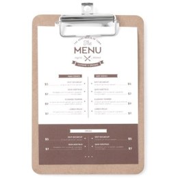 Podkładka deska pod kartę menu z klipsem Clipboard 125x180 mm - Hendi 664179 Hendi