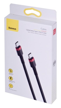 BASEUS KABEL USB-C DO USB-C CAFULE 60W 1M, CZARNY Baseus
