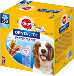 PEDIGREE DentaStix Medium - przysmak dentystyczny dla psów średnich ras - 56 sztuk (8 x180g) Pedigree