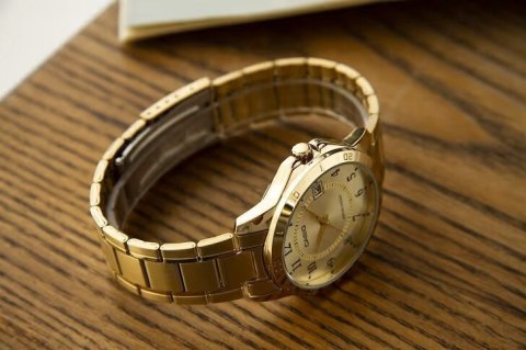 ZŁOTY ZEGAREK MĘSKI CASIO MTP-V004G-9B (zd047a) + BOX