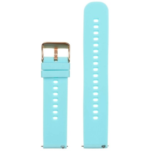 Pasek gumowy do zegarka U27 - niebieski/rosegold - 18mm