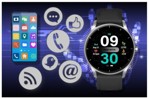 SMARTWATCH UNISEX GRAVITY GT2-6 - ROZMOWY BLUETOOTH, WŁASNE TARCZE (sg019f)