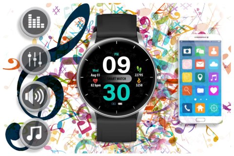 SMARTWATCH UNISEX GRAVITY GT2-6 - ROZMOWY BLUETOOTH, WŁASNE TARCZE (sg019f)