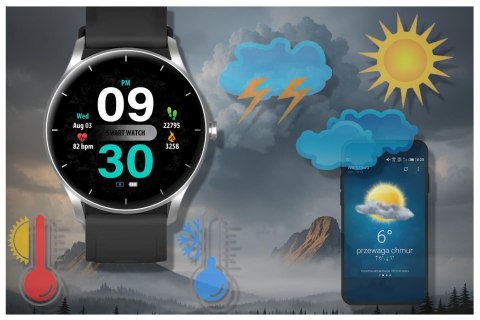 SMARTWATCH UNISEX GRAVITY GT2-6 - ROZMOWY BLUETOOTH, WŁASNE TARCZE (sg019f)