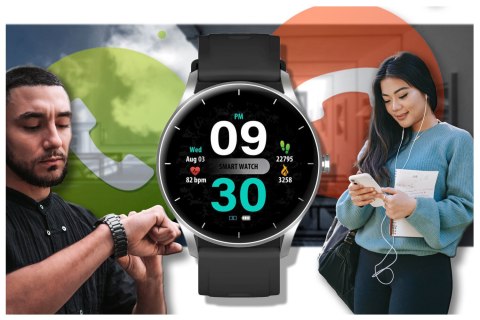 SMARTWATCH UNISEX GRAVITY GT2-6 - ROZMOWY BLUETOOTH, WŁASNE TARCZE (sg019f)