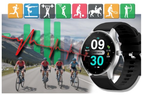 SMARTWATCH UNISEX GRAVITY GT2-6 - ROZMOWY BLUETOOTH, WŁASNE TARCZE (sg019f)