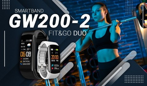 Smartwatch GIEWONT Czarno Biały 2 Paski GW200-2