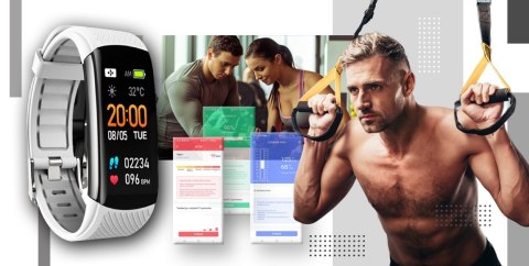 Smartwatch GIEWONT Czarno Biały 2 Paski GW200-2