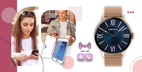Smartwatch Damski GIEWONT Różowe Złoto GW330-1