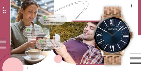Smartwatch Damski GIEWONT Różowe Złoto GW330-1