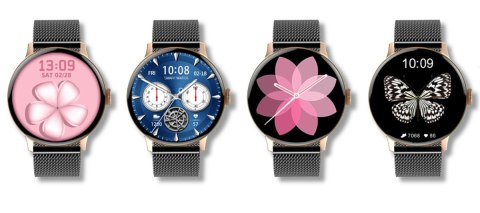 Smartwatch Damski GIEWONT Różowe Złoto Czarny GW330-4