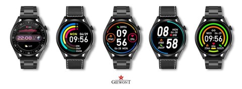 Smartwatch GIEWONT Vertex SmartCall GW450-2 Carbon/Carbon Leather