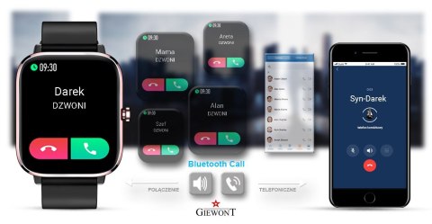 Smartwatch Giewont Różowo-Czarny GW230-3
