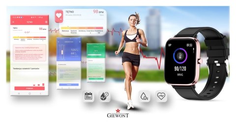 Smartwatch Giewont Różowo-Czarny GW230-3