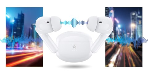 Słuchawki bezprzewodowe GIEWONT RealSound PRO ANC ENC GWS800-2 Białe