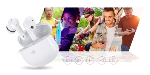 Słuchawki bezprzewodowe GIEWONT RealSound PRO ANC ENC GWS800-2 Białe