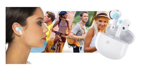 Słuchawki bezprzewodowe GIEWONT RealSound PRO ANC ENC GWS800-2 Białe