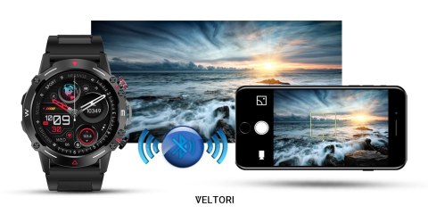 Smartwatch VELTORI VT110-1 Czarny Pasek Silikonowy