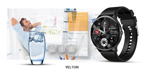 Smartwatch VELTORI VT160-1 Czarny Pasek Silikonowy