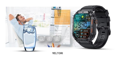 Smartwatch VELTORI VT200-1 Czarny Pasek Silikonowy