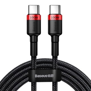 KABEL BASEUS CAFULE PD USB FOR TYPE-C/C 2M 100W 5A RED/BLACK