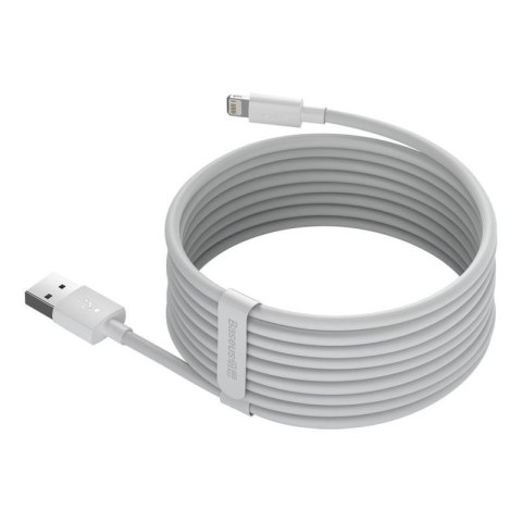 KABEL BASEUS SIMPLE WISDOM USB/LIGHTNING 2.4A 1.5M 2SZT WHITE