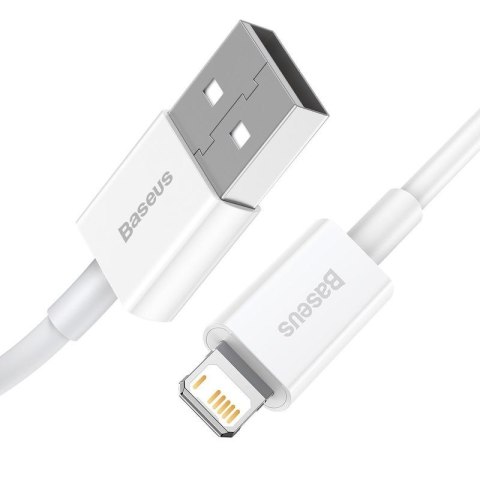 KABEL BASEUS SUPERIOR SERIES 2.4A 1M USB/LIGHTNING WHITE
