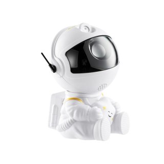 LAMPKA / PROJEKTOR LED ASTRONAUTA HR-F3, WHITE / BIAŁY