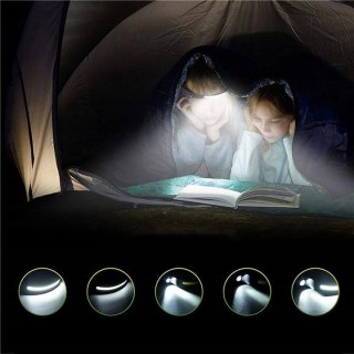 Latarka czołowa Led Reflektor na głowę COB czarny 600mah