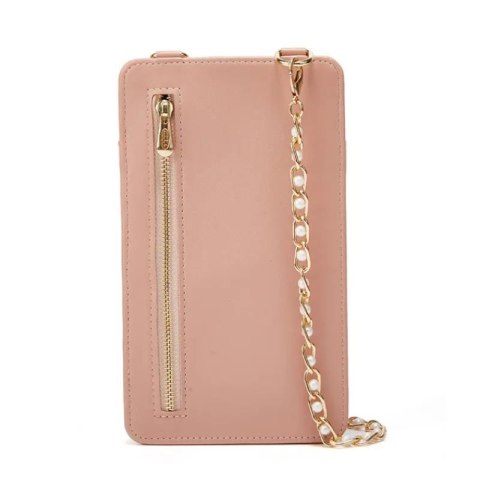 Pikowana torebka / saszetka na telefon 19*10,5*2cm, PINK / RÓŻOWY