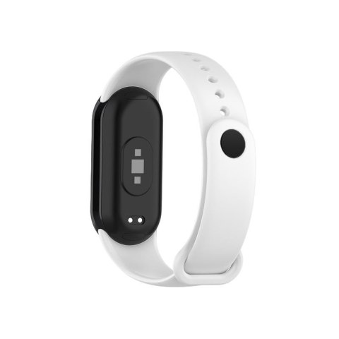 Pasek Silikonowy Mi Band 8 / M8 (2), WHITE / BIAŁY