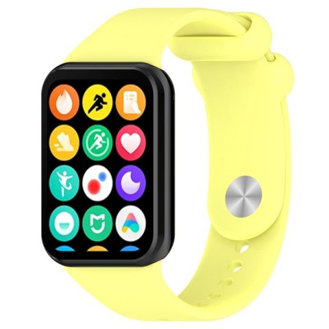 Pasek Silikonowy Mi Band 8 Pro / M8 Pro (6), YELLOW / ŻÓŁTY