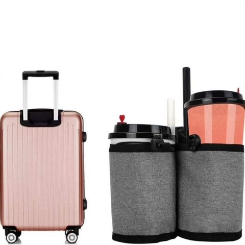 UCHWYT PODRÓŻNY T-PHOX DO BAGAZU NA NAPOJE SZARY