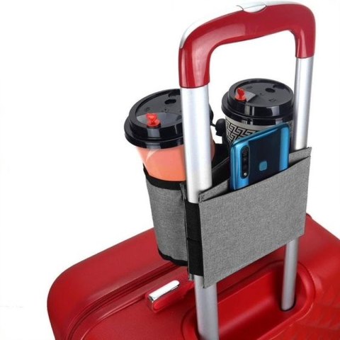 UCHWYT PODRÓŻNY T-PHOX DO BAGAZU NA NAPOJE SZARY