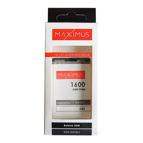 Bateria MAXXIMUS NOKIA 5800 1600mAh Li-Ion BL-5J
