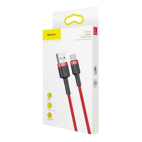 KABEL BASEUS CAFULE USBforTYPE-C RED/RED 2A, 2M