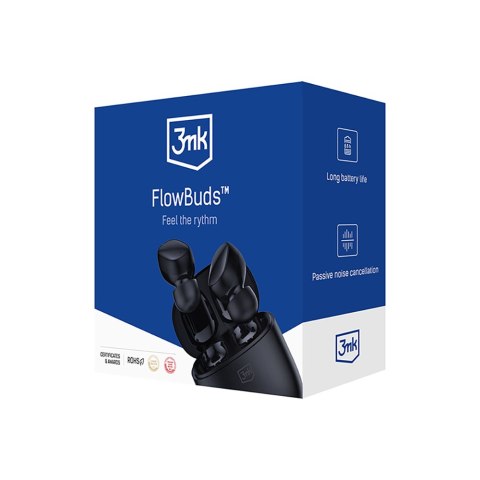 3MK SŁUCHAWKI FLOWBUDS BLACK BEZPRZEWODOWE