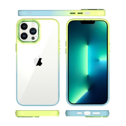 MX RAINBOW IPHONE 15 (6.1) LIME-BLUE / ZIELONO-NIEBIESKI