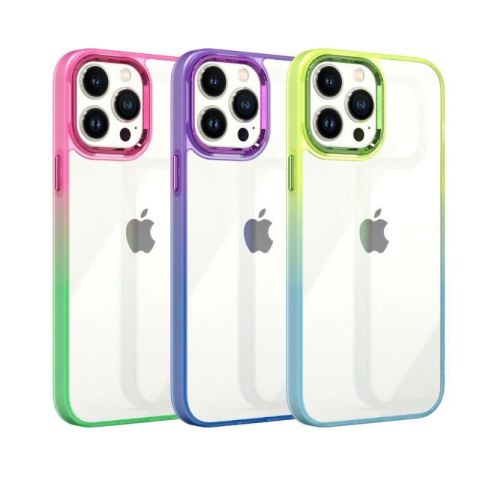 MX RAINBOW IPHONE 15 (6.1) LIME-BLUE / ZIELONO-NIEBIESKI