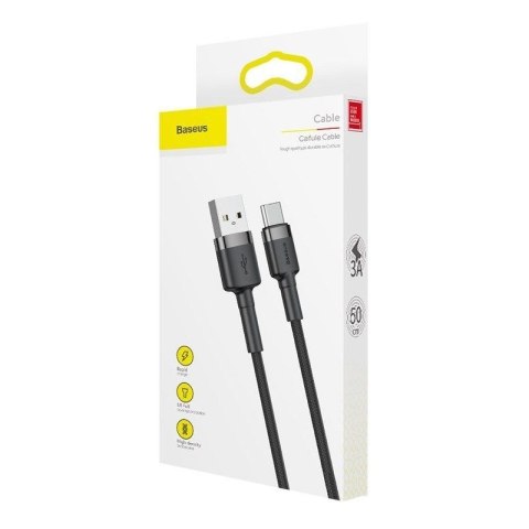KABEL BASEUS CAFULE USB/USB-C 2A 3M GREY/BLACK