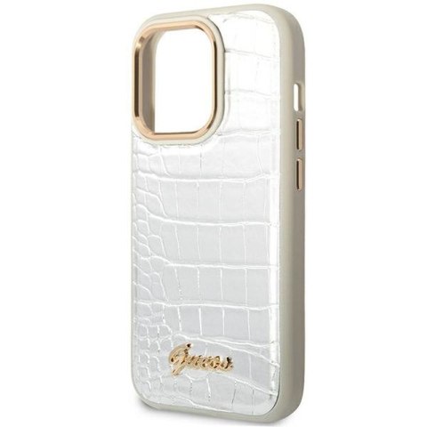 GUESS IPHONE 14 PRO CROCO COLLECTION GUHCP14LHGCRHS SREBRNY/SILVER