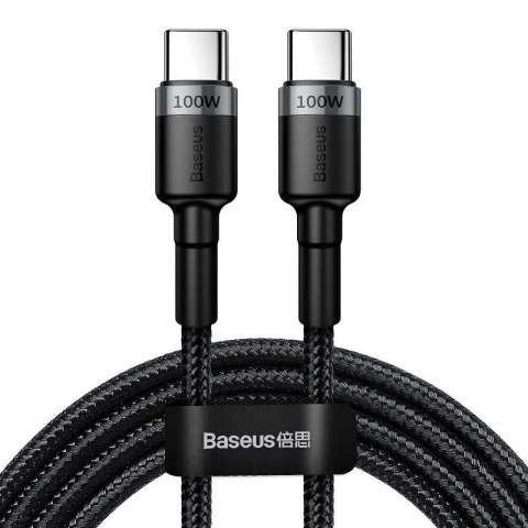 KABEL BASEUS CAFULE USB-C/USB-C QC 3.0 PD 2.0 100W 5A 2M GREY/BLACK