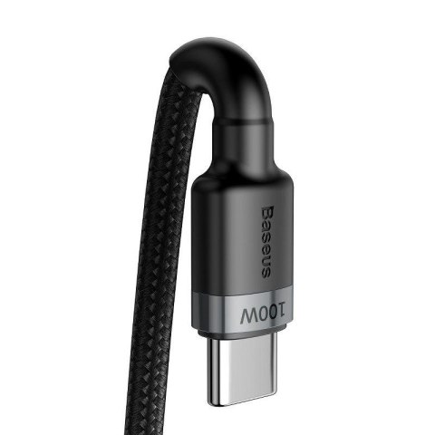 KABEL BASEUS CAFULE USB-C/USB-C QC 3.0 PD 2.0 100W 5A 2M GREY/BLACK