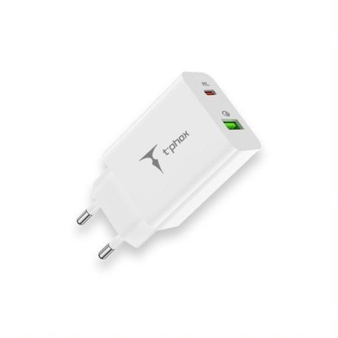 Ładowarka sieciowa T-PHOX SPEEDY USB-C 20W + USB 18W QC 3.0 BIAŁA/WHITE